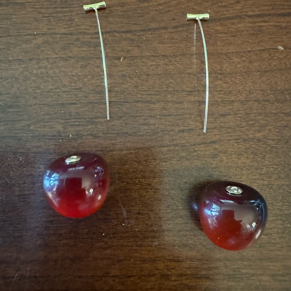 Cherry Red Long Pendant Retro, Boho, Fun Earrings - Picture 8 of 8